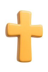 Obraz premium Golden Cross A 3D Rendered Symbol of Faith and Spirituality