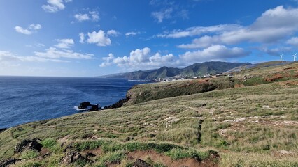 Prainha is a small, picturesque beach nestled between cliffs on the southeastern coast of Madeira,...