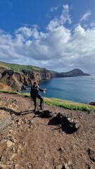 Fototapeta premium Ponta de São Lourenço is the easternmost point of the island of Madeira. It is inside the town of Caniçal and forms a part of the municipality of Machico. Its terrain are made up of rocks and herbaceo