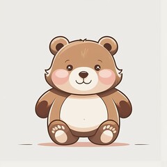 Obraz premium teddy bear with a gift