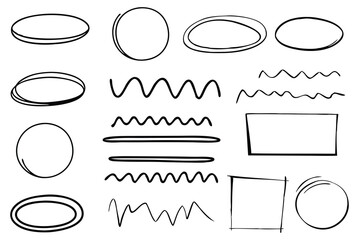 Hand-Drawn Shapes Vector Illustration