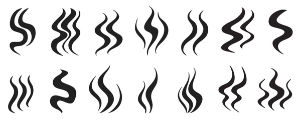 Steam Vector Illustration Set