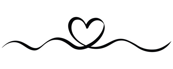 Heart Wave Vector Illustration