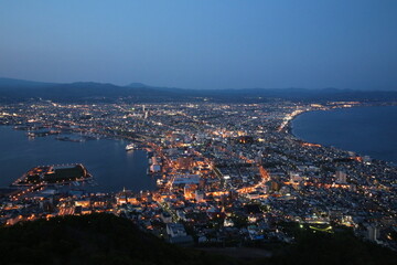 night scene, hakodate, jp