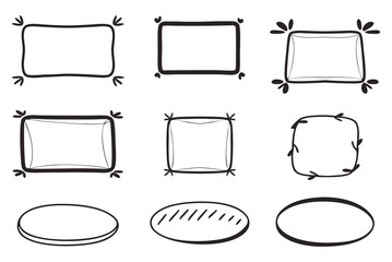 Hand-drawn Vector Illustration Frames