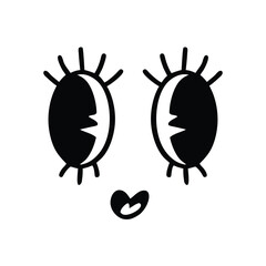 Cute Eyes Vector Illustration
