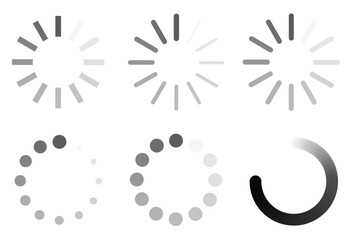 Loading Bar Preloader Icon Set Vector Design vector illustration