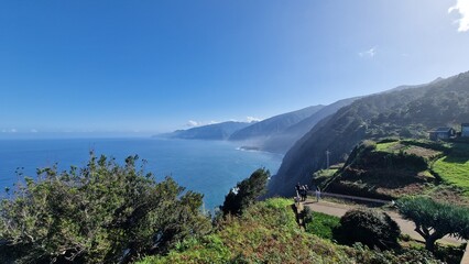 The coastal cliffs of Madeira Island offer breathtaking lookouts overlooking the vast Atlantic Ocean, where rugged rock formations meet endless blue waters. These viewpoints provide visitors with stun