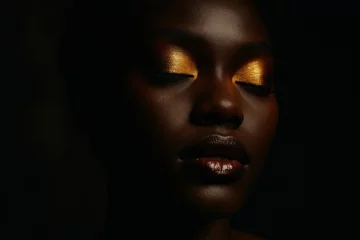 Woman with gold eyeshade. © Zarina