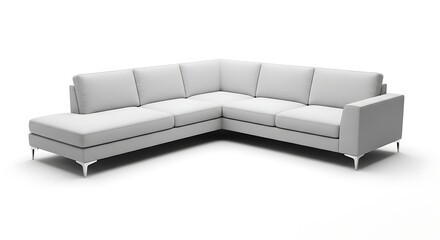 Light gray sectional sofa design