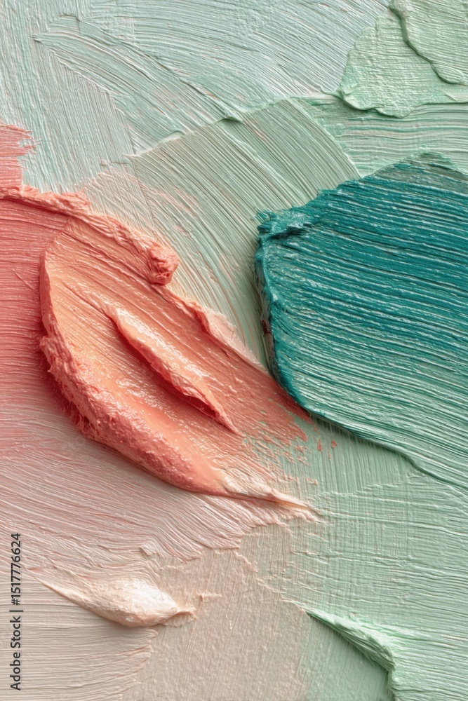 Poster abstract paint swirls in pastel colors, representing artistic expression and creative texture : gene