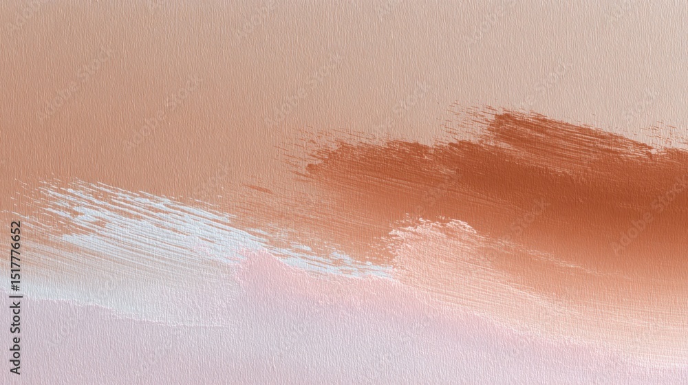 Aufkleber Abstract Brush Strokes in Earthy Tones on Textured Paper, Ideal for Artistic Expression and Creative Backgrounds in Marketing Materials : Generative AI