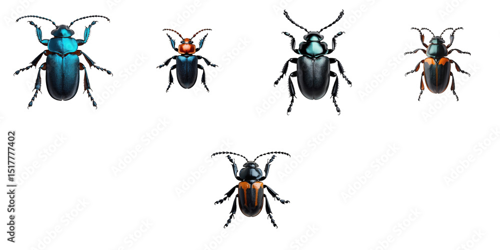 Poster collection of cassida subreticulata beetles showcasing diverse colors and patterns on a transparent 