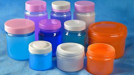 Assortment Of Colorful Plastic Containers