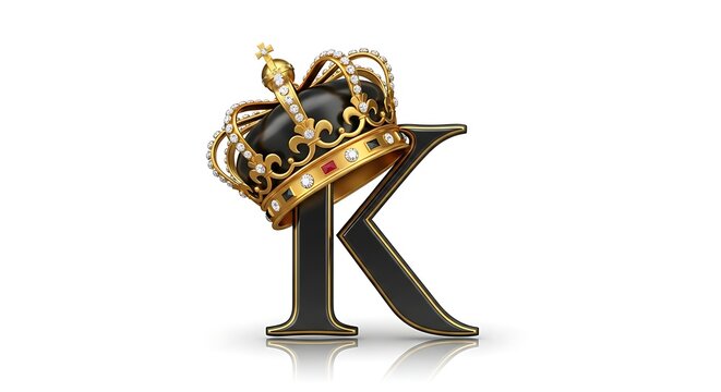 Royal capital letter k with crown