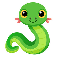Fototapeta premium a friendly green snake.
