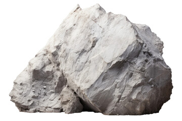 Fototapeta premium Majestic Rock Standing Tall. White or PNG Transparent Background.