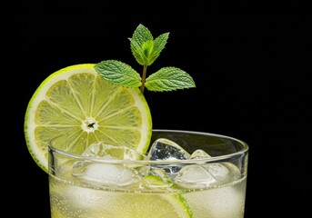 Refreshing Citrus Spritzer: A Close-Up on Summer's Iconic Thirst Quencher