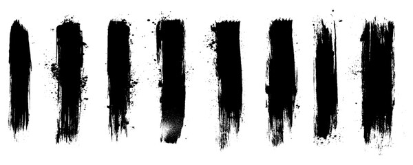 Collection of vector paint brush strokes. Brush strokes vector. Set of text boxes. Paintbrush collection.