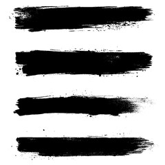 Hand Drawn Flat Calligraphy Paint Brush Regular Straight Lines High Detail Abstract Vector Background.