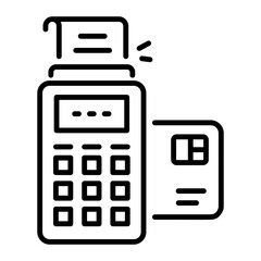 A linear style icon of billing