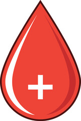 Fototapeta premium Blood donation positive blood type icon