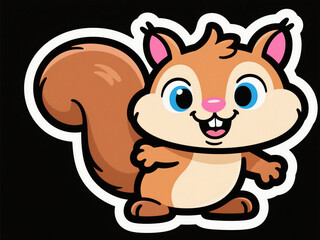 A cartoon of a squirrel

