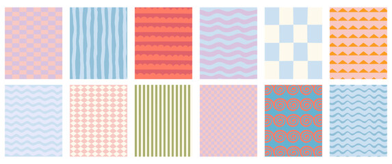 Vector set of hand drawn cut out style  frames and borders - abstract design elements for decoration or logo design templates, prints, placards, posts