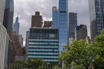 Fototapeta premium New York's skyscrapers are vertical architectural structures of great impact