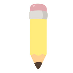 Yellow Pencil Clipart - Cute Pastel Stationery PNG Transparent
