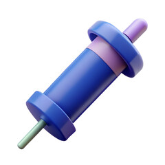 blue plastic bottle isolated