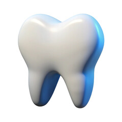 tooth on white background