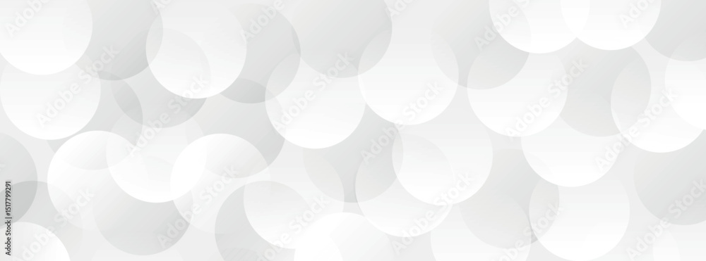 Fototapete Abstract background with circles and halftone dots pattern. Grey and white backdrop