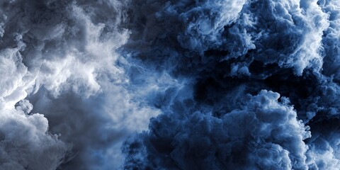 Dark Blue and Grey Storm Clouds Dramatic Sky Texture