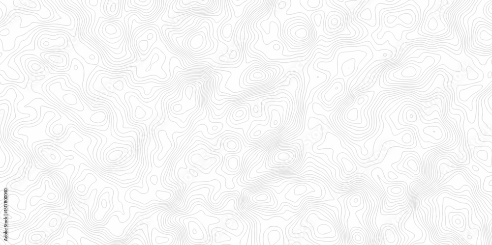 Poster vector geographic contour map. topography map background. black and white wave seamless line. topogr