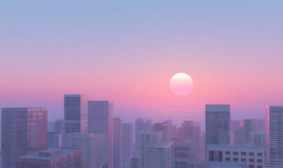 Fototapeta premium Show me a futuristic cityscape, a neon dream of tall metallic buildings and clean views, Generative AI