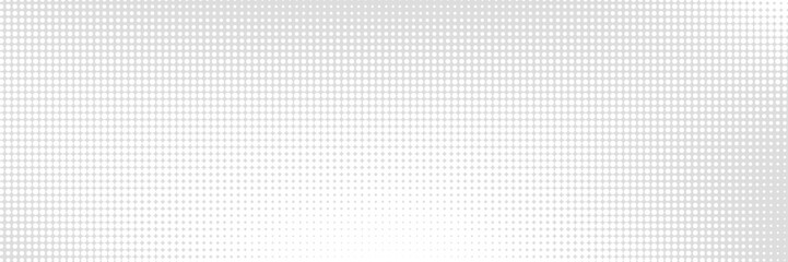 Dotted gradient vector illustration, white and black halftone background, horizontal seamless dotted lines, monochrome dots texture backdrop, retro effect. modern