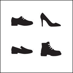 Shoe silhouettes vector pack