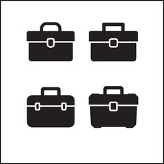 Toolbox silhouettes vector bundle