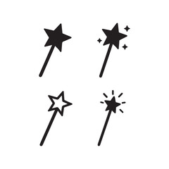 Wand silhouettes vector bundle