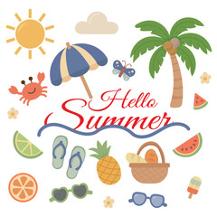 Hello Summer Beach Elements