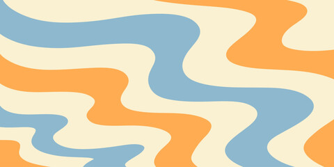 Twisted distorted retro groovy wavy background