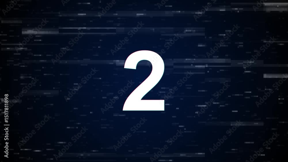Poster sci-fi countdown counter digital clocks futuristic, action science high tech glitch number display g