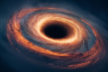 Fiery Accretion Disk Surrounding a Supermassive Black Hole in Space