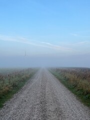 road in the fog