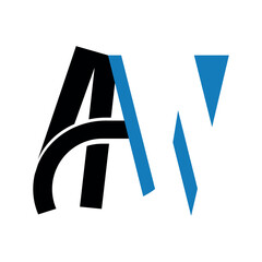Aw letter logo vector icon illustration.	
