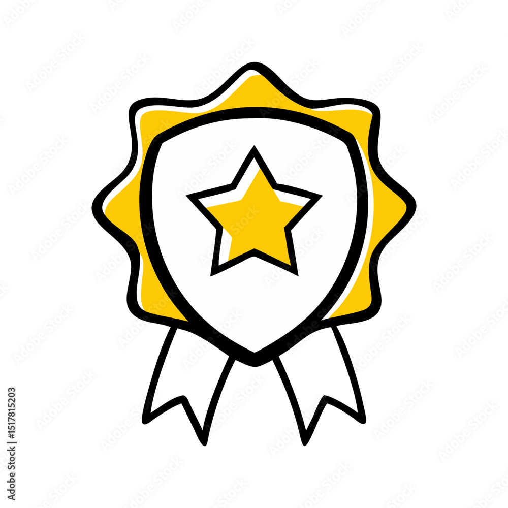 Poster badge on transparent background for web and graphic design