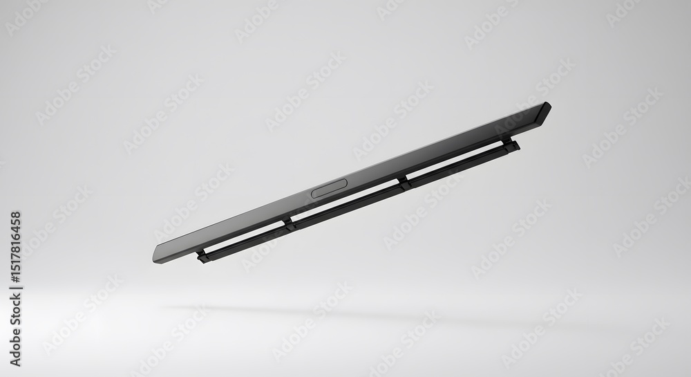 Aufkleber sleek black modern design product a minimalist studio shot of a long rectangular object with subtle 