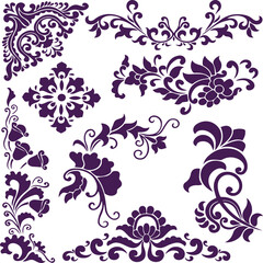 Beautiful flower art and mandala vector design