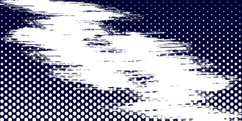 Dots halftone white & blue color pattern gradient grunge texture background. Dots pop art comics sport style vector illustration. eps 10